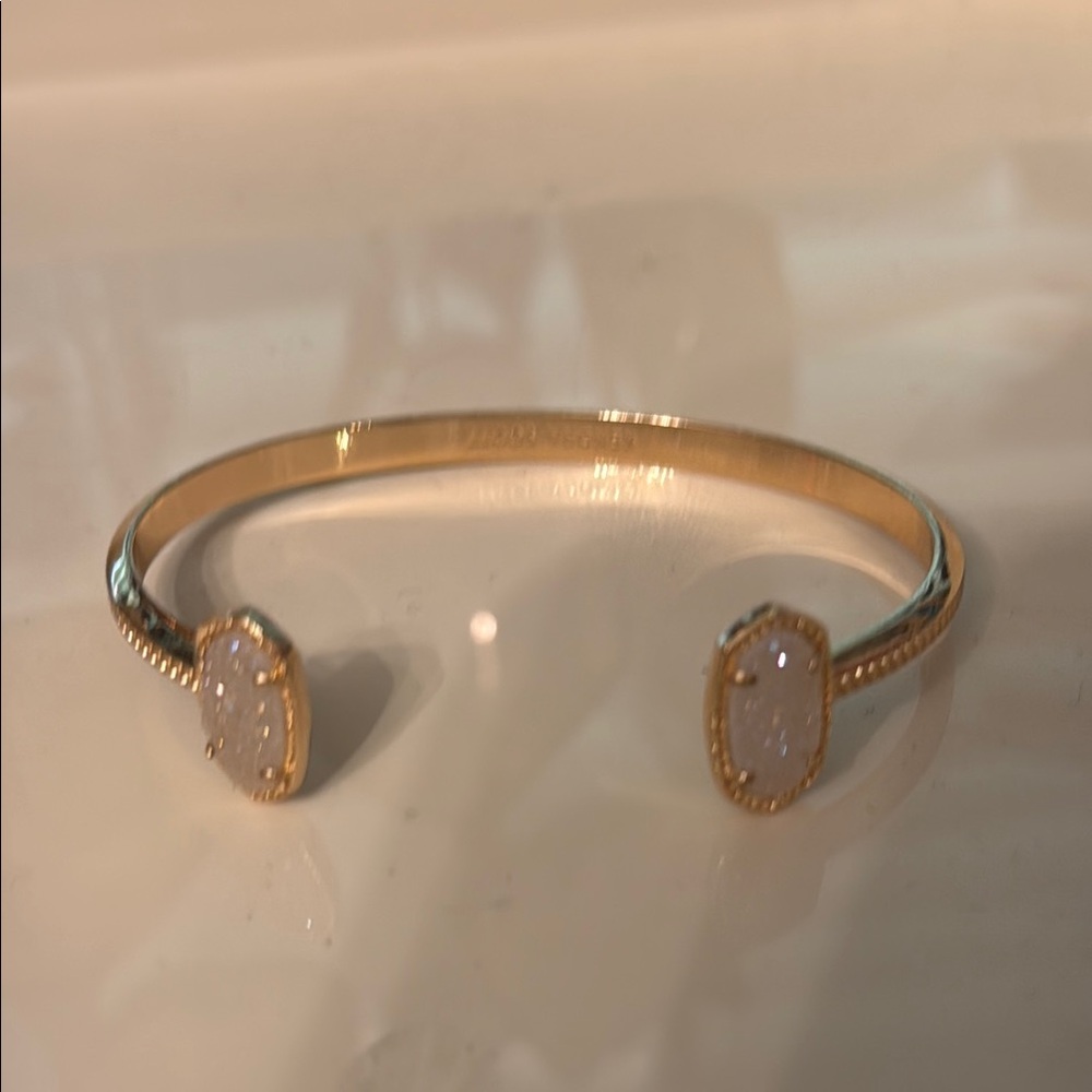 Kendra Scott Rose Gold Open Cuff Bracelet with Crystal Accents